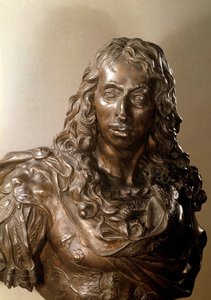 Ludvig II of Bourbon, Conden prinssi, joka tunnetaan nimellä Grand Conde (1621-1686) (Bourbon-Conde), pronssinen rintakuva. Antoine Coysevoxin (1640-1720) veistos 1600-luvulta.
