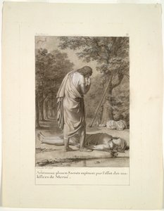 Aristomenes suree Sokrateen kuolemaa Meroën lumouksesta... Kultainen aasi, 1795.