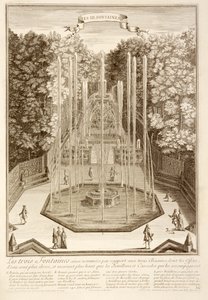 Kolme suihkulähdettä, Versailles, 1714 tekijältä Antoine Herriset