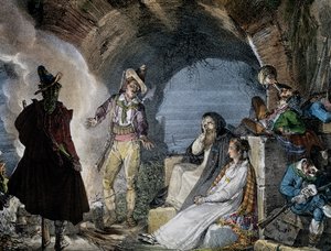 Robbers den, kirjoittanut Jean-Baptiste-Antoine Thomas (1791-1834), Un an a Rome, litografia