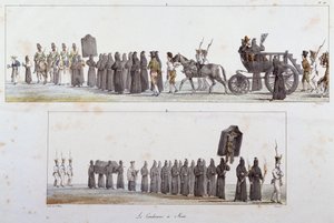 Antoine Jean-Baptiste Thomas (1791-1834) tuomittu kuolemaan, akvarelli tekijältä Antoine Jean Baptiste Thomas