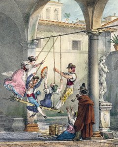 Swing, kaiverrus Antoine Jean-Baptiste Thomas (1791-1834) Un an a Rome et dans ses environs (Yksi vuosi Roomassa ja sen ympäristössä), Ranska