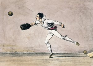 Pallopeli, Antoine Jean-Baptiste Thomas (1791-1834), värilitografia vuodesta Yksi vuosi Roomassa ja sen ympäristössä