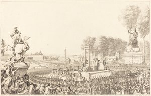 Päivä 16. lokakuuta 1793, Marie-Antoinette kuoli tekijältä Antoine Jean Duclos after Charles Monnet