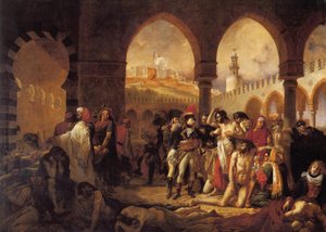 Bonaparte vierailee Pesthousessa Jaffassa tekijältä Antoine Jean Gros