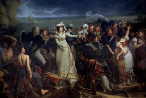 Marie Theresen Ranskan, Angoulemen herttuatar nimeltä Madame Royale (1778-1851) alukselle Pauillacissa 2.4.1815 Englannin Antoine Jean Grosin (1771-1835) maalauksessa. 1818 Su. 3,26x2,04 m Bordeaux, musee des Beaux Arts tekijältä Antoine Jean Gros