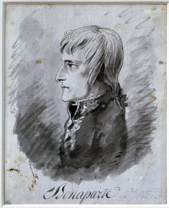 Muotokuva Napoleon Bonapartesta (1769-1821), Italian armeijan päällikkökenraalista Antoine-Jean Grosin (1771-1835) 1800-luvun piirustus kynällä ja musteella. Aurinko 0,21 x 0,16 m Pariisi, musee du Louvre tekijältä Antoine Jean Gros