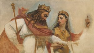 Pantheonin (Sainte-Geneviève-kirkko) kupolin luonnos: Clovis ja Clotilde, noin 1811 (öljy). tekijältä Antoine Jean Gros