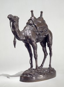 Egyptiläinen dromedaari valjailla (pronssi)