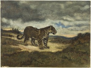 Jaguaari seisoo tekijältä Antoine Louis Barye