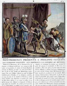 Filipp Augustukselle (1165-1223) lahjoitettu Montmorency Bouvinesin taistelun jälkeen, kaivertaja Jean Baptiste Morret (1790-1820). tekijältä Antoine Louis Francois (after) Sergent Marceau