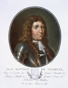 Jean Baptiste de Valbelle teoksesta "Muotokuvia suurista miehistä, maineikkaista naisista ja mieleenpainuvista Ranskan kohteista, kaiverrettu ja painettu väreillä", julkaisija Pierre Blin, 1786-92, Pariisi (värikirjoitus) tekijältä Antoine Louis Francois Sergent Marceau