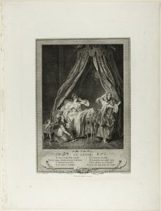 Rising, lähteestä Monument du Costume Physique et Moral de la fin du Dix-huitième siècle (monumentti fyysisestä ja moraalisesta puvusta) tekijältä Antoine Louis Romanet