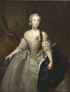 Louise Ulrique de Prusse, reine de Suede et Finlande - Muotokuva Louisa Ulrikasta Preussista (1720-1782), Ruotsin kuningattaresta, Pesne, Antoine (1683-1757). Öljy kankaalle. Mitat: 145x110 cm. Tukholman kansallismuseo