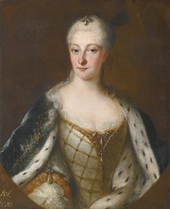 Brandenburg-Schwedtin Henriette Marian muotokuva 1702-1782 tekijältä Antoine Pesne School