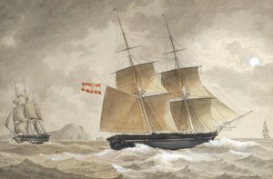 Itävallan laivaston alus rannikkovesillä Marseillen lähellä.
