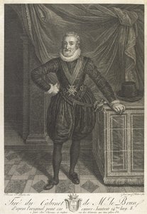 Henri IV:n puolipitkä muotokuva (grafiitti paperille)