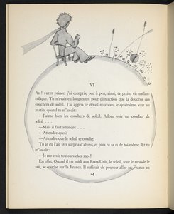 Kuvitus Antoine de Saint-Exupéryn kirjasta "Le Petit Prince".