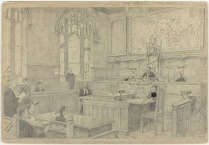 Koko sävellyksen tutkimus hollantilaisen hovin (keskeneräistä) maalausta varten Lontoossa, kesäkuu 1942 tekijältä Anton Abraham van Anrooy