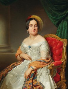 Louise von Wertheimsteinin muotokuva 1813-1890, s. Biedermann, 1845.