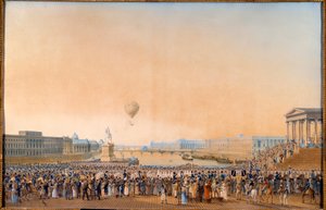 Ludvig XVIII:n, Ranskan kuninkaan (1755-1824) entrée Pariisissa 3. toukokuuta 1814. Antoine Ignace Mellingin (1763-1831) maalaus
