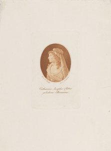 Muotokuva Katharina Josepha Ritteristä, os. Baumann 11763-1849, n. 1800. tekijältä Anton Karcher