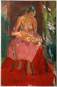 Äiti ja lapsi (öljy kankaalle)