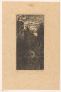 Paun linna iltahämärässä tekijältä Anton L. Koster (signed by artist)