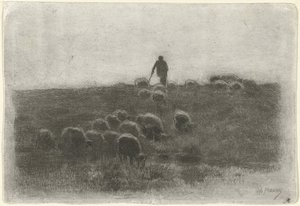 Paimen lammaslauma kanssa tekijältä Anton Mauve