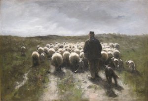Paimen ja lammas tekijältä Anton Mauve