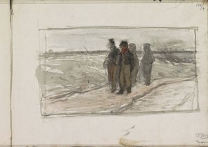 Neljä miestä polulla tekijältä Anton Mauve
