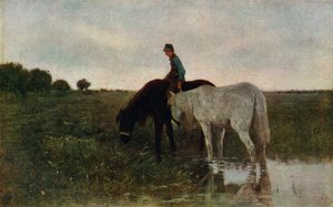 Hevosten juotto, 1871, 1913 tekijältä Anton Mauve