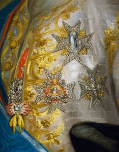 Don Luis Antonio Jaime de Bourbonin muotokuva, Anton Raphael Mengs, yksityiskohta, noin 1774, öljy kankaalle tekijältä Anton Raphael Mengs
