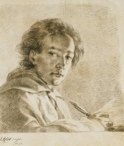 Taiteilijan muotokuva, 1750 tekijältä Anton Raphael Mengs