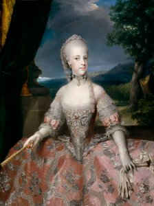 Espanjaksi:  María Carolina de Habsburgo-Lorena, reina de Nápoles Maria Carolina Habsburg-Lothringen, Napolin kuningatar. tekijältä Anton Raphael Mengs