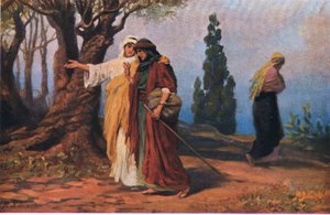 Naomi ja Ruth, The John Winston Companyn julkaisemasta Hulberts Story of the Bible -julkaisusta, 1932