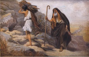 Iisakin uhri, The John Winston Companyn julkaisemasta Hulberts Story of the Bible -julkaisusta, 1932