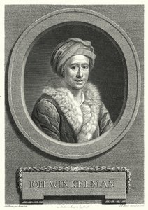 Johann Joachim Winckelmann, saksalainen taidehistorioitsija ja arkeologi (kaiverrus) tekijältä Anton von (after) Maron