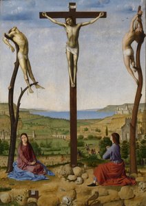 Golgata, 1400-luvun toinen puoli. tekijältä Antonello da Messina