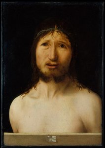 Kristus kruunattu orjantappuroilla tekijältä Antonello da Messina
