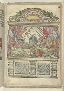 Allegorinen esitys näyttämöllä Grote Marktin kulmassa, 1578 tekijältä Antoni van Leest