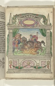 Kohtaus Marcus Curtiuksen sankariteosta, 1578