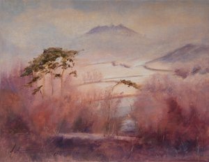 Frozen Valley, Somerset, 2023 (öljy kankaalle) tekijältä Antonia Myatt