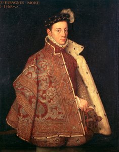 Don Carlosin, Asturian prinssin muotokuva (öljy kankaalle) tekijältä Antonio (studio of) (attr. to) Moro
