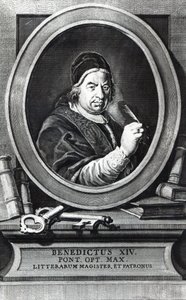 Paavi Benedictus XIV (kaiverrus) tekijältä Antonio Baratti