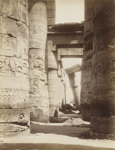 Hypostyle Hallin sisustus, Karnak tekijältä Antonio Beato