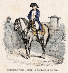 Napoleon Bonaparte Italiassa vierailee Marengon taistelukentällä tekijältä Antonio Bonamore