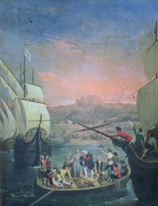Santa Marian, Pintan ja Ninan lähtö Paloksesta vuonna 1492 (öljy kankaalle)