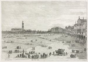 Näkymät: Prà della Valle, Padova, 1735-1746. tekijältä Giovanni Antonio Canal