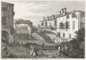 Näkymät: Canal Lock at Dolo, 1735-1746. tekijältä Giovanni Antonio Canal